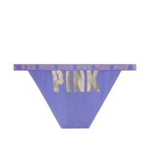 New Victoria’s Secret PINK Logo Bikini Panties - XSmall - Logo Back